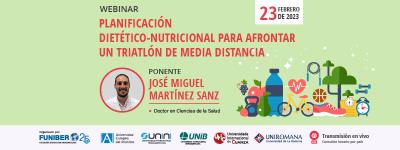 UNIROMANA participa en el webinar «Planificación dietético-nutricional para afrontar un triatlón de media distancia»