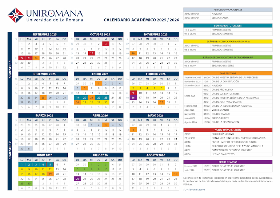 Calendario Académico 2025-2026