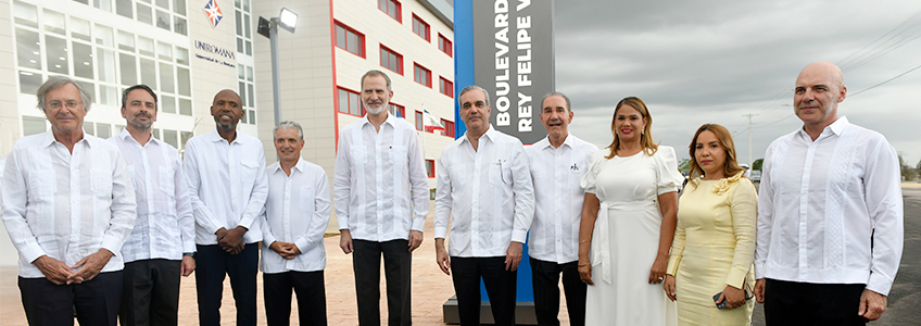 Inauguración del «Boulevard Rey Felipe VI» en La Universidad de La Romana, de la República Dominicana