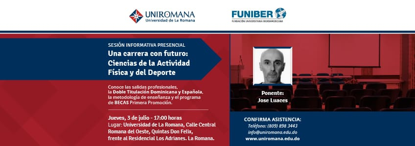 Sesión informativa del Grado en Ciencias de la Actividad Física y del Deporte en UNIROMANA