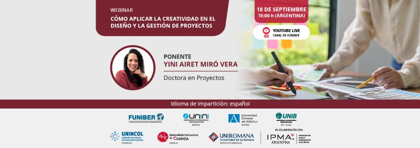 UNIROMANA organiza el webinar «Cómo aplicar la creatividad en el diseño y la gestión de proyectos»