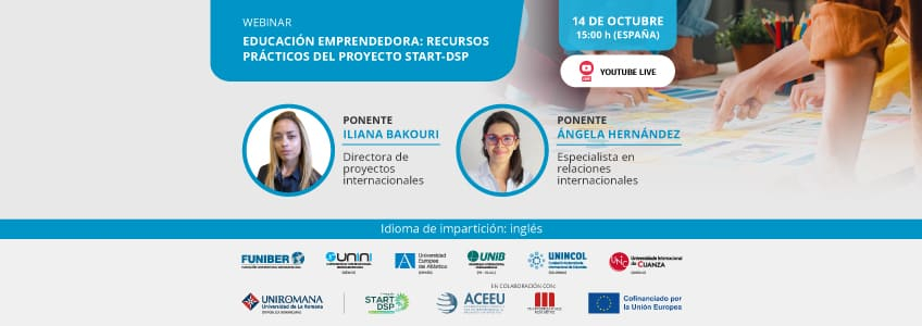 UNIROMANA organiza un webinar sobre educación emprendedora en el marco de los Erasmus Days