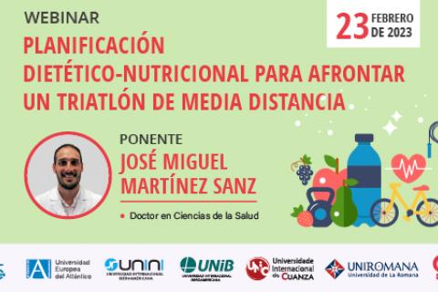 UNIROMANA participa en el webinar «Planificación dietético-nutricional para afrontar un triatlón de media distancia»