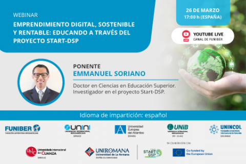 UNIROMANA organiza el webinar «Emprendimiento digital, sostenible y rentable: Educando a través del proyecto Start-DSP»