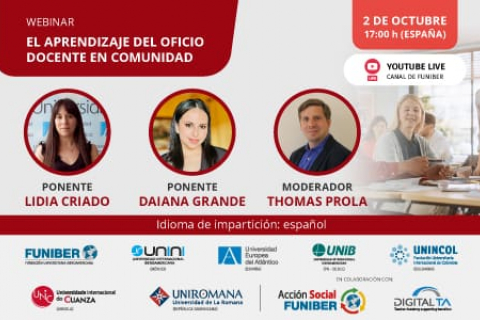 UNIROMANA organiza la mesa redonda online «El aprendizaje del oficio docente en comunidad»